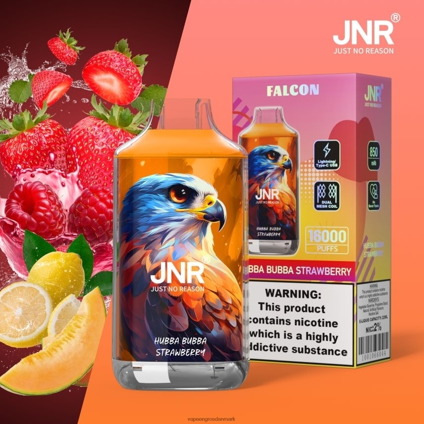 Vape Wholesale Helsingør hubba bubba jordbær RLD6X706 JNR FALCON