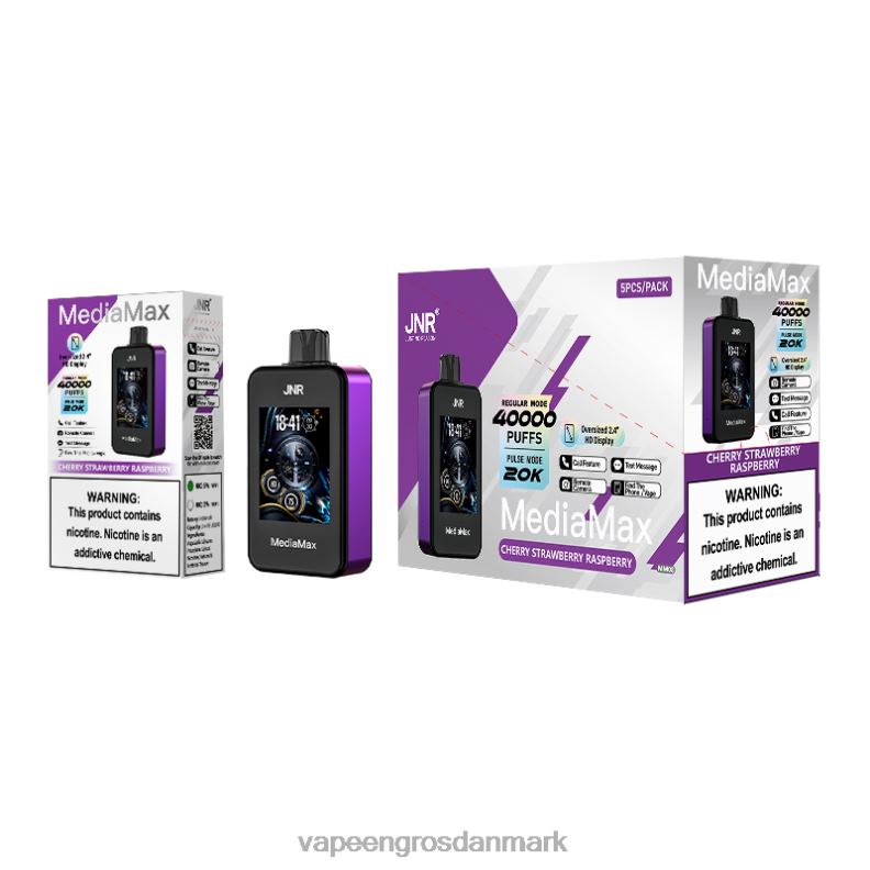 JNR MediaMax 40k pust kirsebær jordbær hindbær 4DFTT14 Vape Wholesale In Denmark