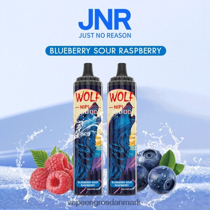 Vape Engros Danmark blåbær sur hindbær RLD6X762 JNR WOLF NIPLO