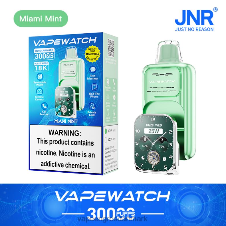 JNR vape ur miami mynte 4DFTT8 E Væske Med Nikotin