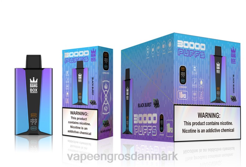 E Væske Aalborg - Bang Box 30000 pust smart skærm sort udbrud ZXHN77