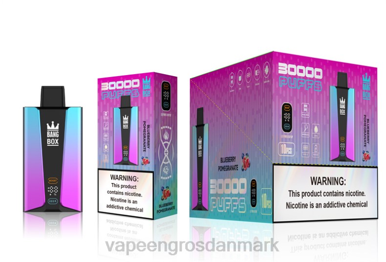 Vape Engros Danmark - Bang Box 30000 pust smart skærm blåbær pomgerante ZXHN80