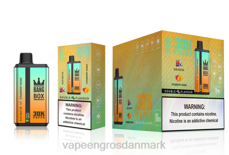 Vape Shops In Denmark - Bang Box 30000 pust dobbelt smag blue razz ice & jordbær mango ZXHN73