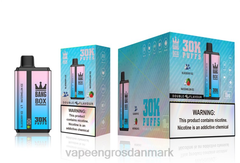 Vape Wholesale Danmark - Bang Box 30000 pust dobbelt smag blåbæris og vandmelonis ZXHN69