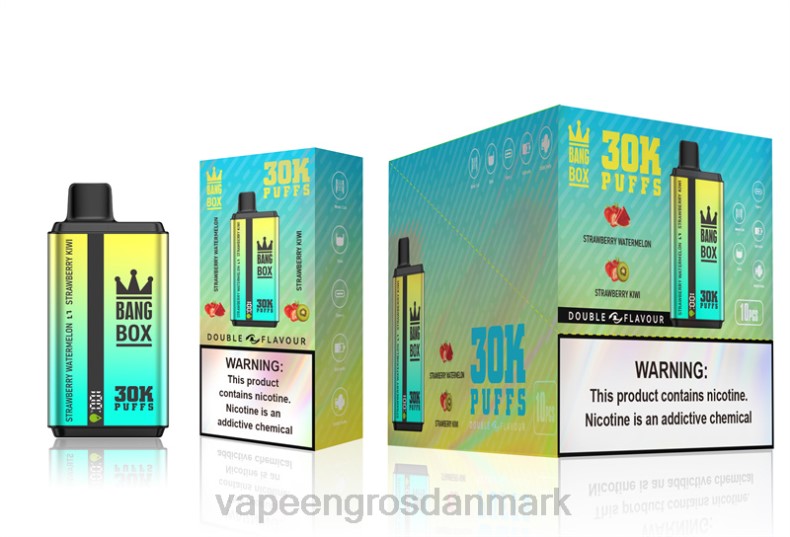Vape Wholesale Helsingør - Bang Box 30000 pust dobbelt smag jordbær vandmelon og jordbær kiwi ZXHN64