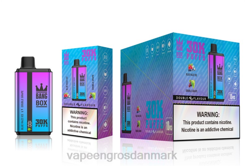 Vape Wholesale In Denmark - Bang Box 30000 pust dobbelt smag blue razz ice & dobbelt drue ZXHN72