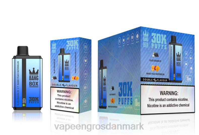 Vape Wholesale København - Bang Box 30000 pust dobbelt smag sort drageis & mango fersken vandmelon ZXHN71