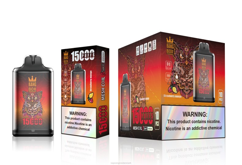 Vape Wholesale København - Bang Box s1-15000 pust jordbær mango ZXHN101