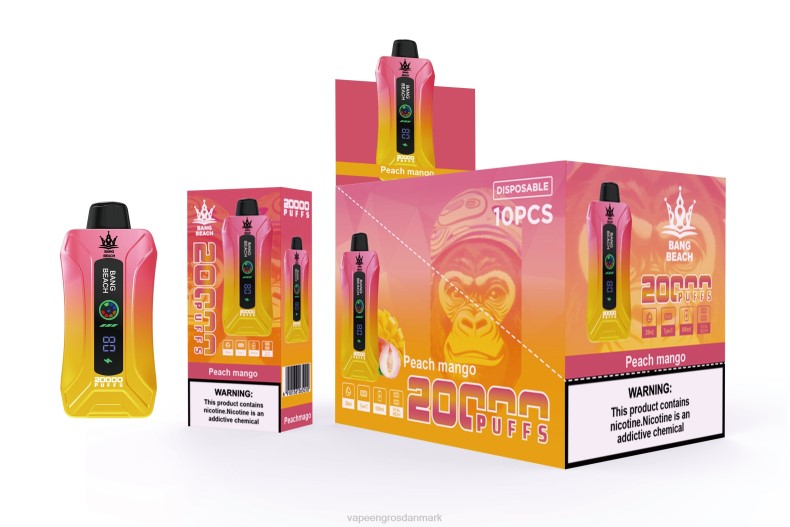 Vape Engros Danmark - Bang Beach 20000 pust smart screen vape fersken mango ZXHN2