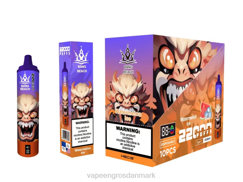 Vape Engros Danmark - Bang Beach 22000 pust smart skærm vandmelon is ZXHN22