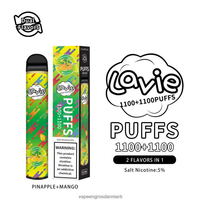 Vape Wholesale Helsingør - LAVIE BAR Switch 2200 pust F4ZFFD296 ananas/mango