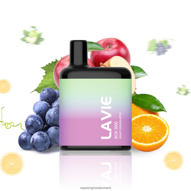 Vape Engros Danmark - LAVIE BOX 3500 pust F4ZFFD212 drue appelsin æble