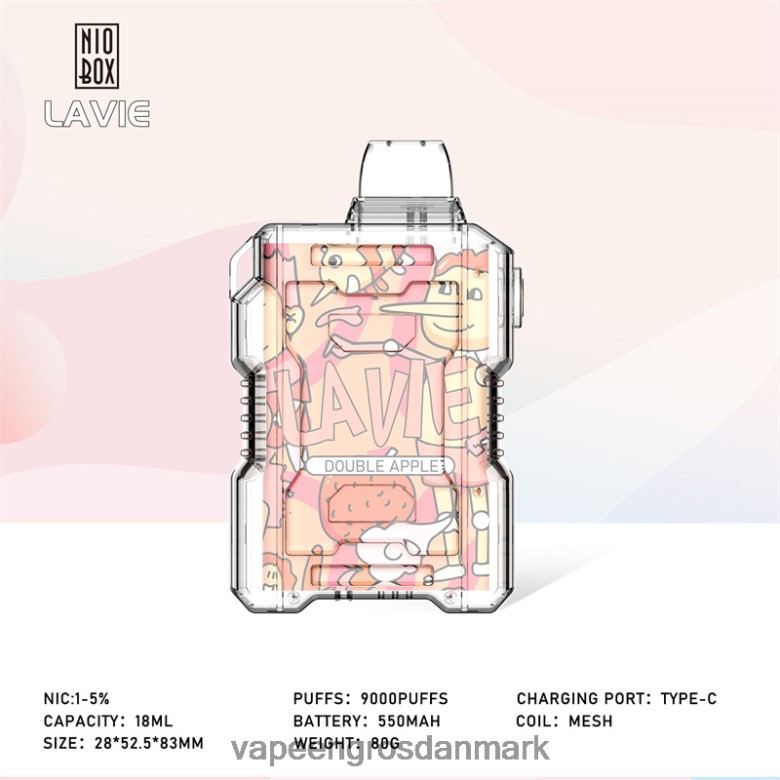 Vape Shops In Denmark - LAVIE NIO BOX 9000 pust F4ZFFD195 dobbelt æble