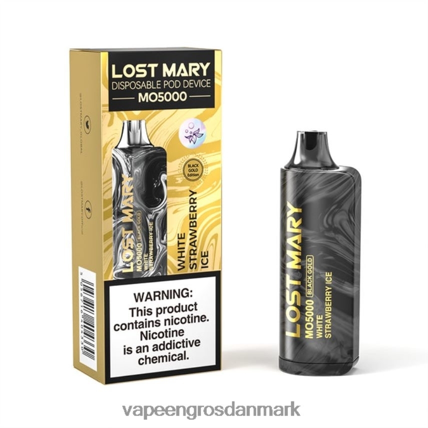 E Væske Med Smag hvid jordbæris RLD6X347 LOST MARY MO5000 sort guld 10ml