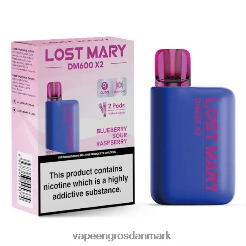 E Væske Aalborg blåbær sur hindbær RLD6X469 LOST MARY DM600 X2
