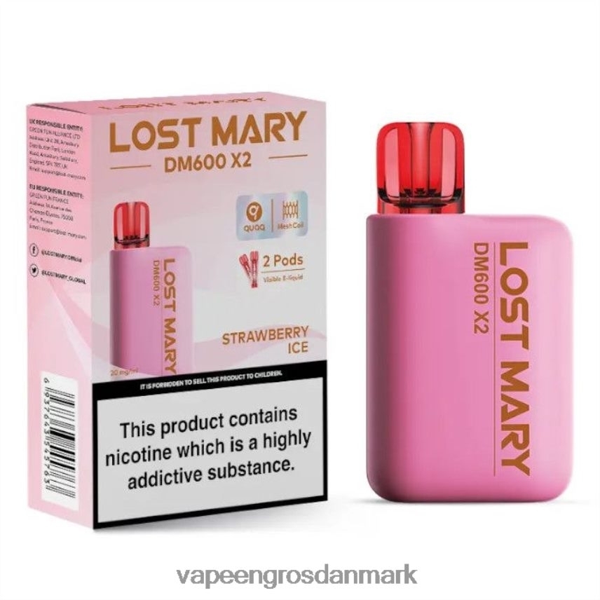 E-Væske Med Frugtsmag Og Nikotin jordbæris RLD6X480 LOST MARY DM600 X2