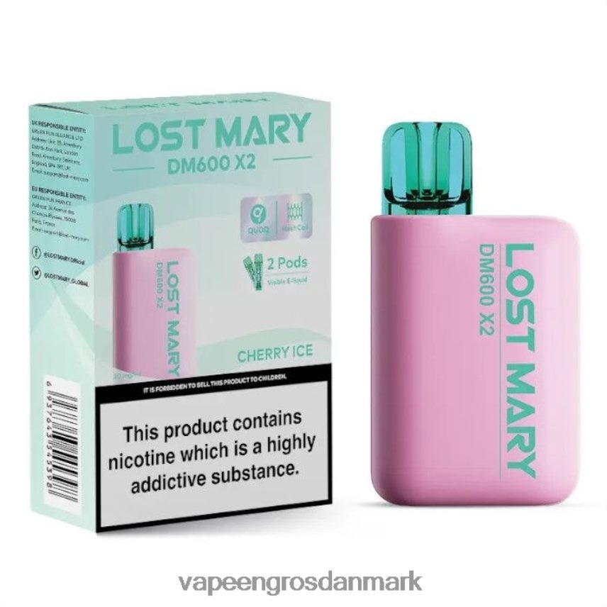 E-Væske Med Frugtsmag Og Nikotin kirsebæris RLD6X470 LOST MARY DM600 X2