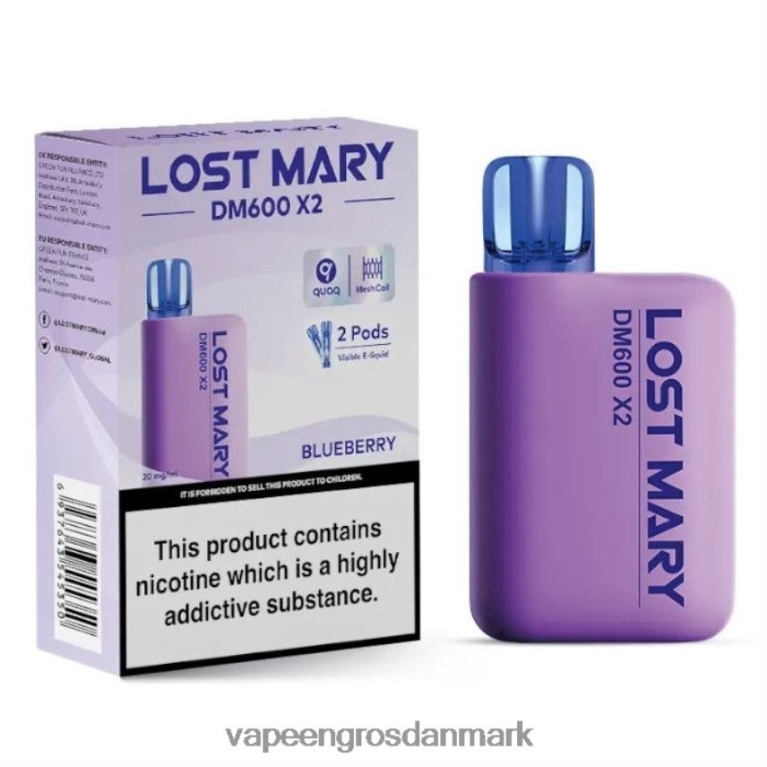 E Væske Med Smag blåbær RLD6X467 LOST MARY DM600 X2