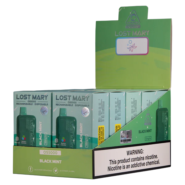 Vape Wholesale Helsingør sort mynte RLD6X106 LOST MARY OS5000