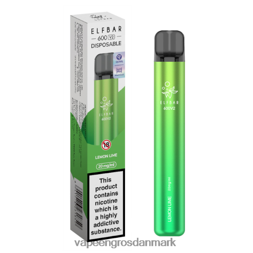 E Væske Med Smag citron lime RLD6X287 ELFBAR 600V2 20 mg