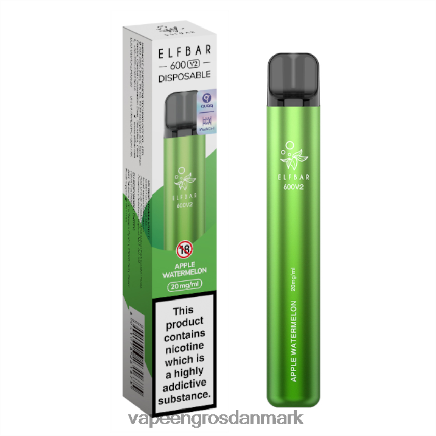 Vape Wholesale Danmark æble vandmelon RLD6X271 ELFBAR 600V2 20 mg
