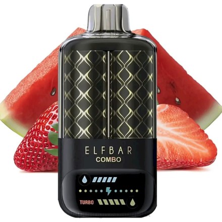 E-Væske Med Frugtsmag Og Nikotin - Elf Bar Combo 25.000 vandmelon og jordbær 2DB410