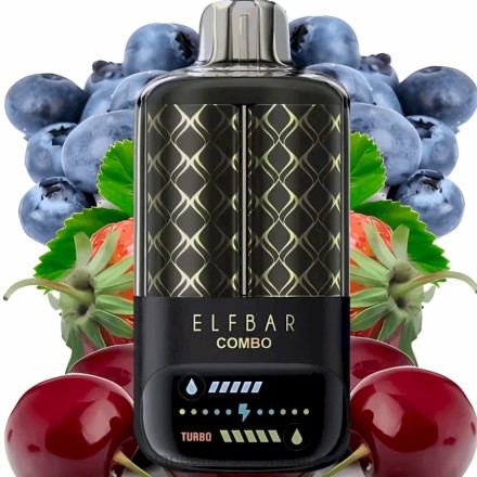 Vape Engros Danmark - Elf Bar Combo 25.000 blåbær sur hindbær & kirsebær 2DB42