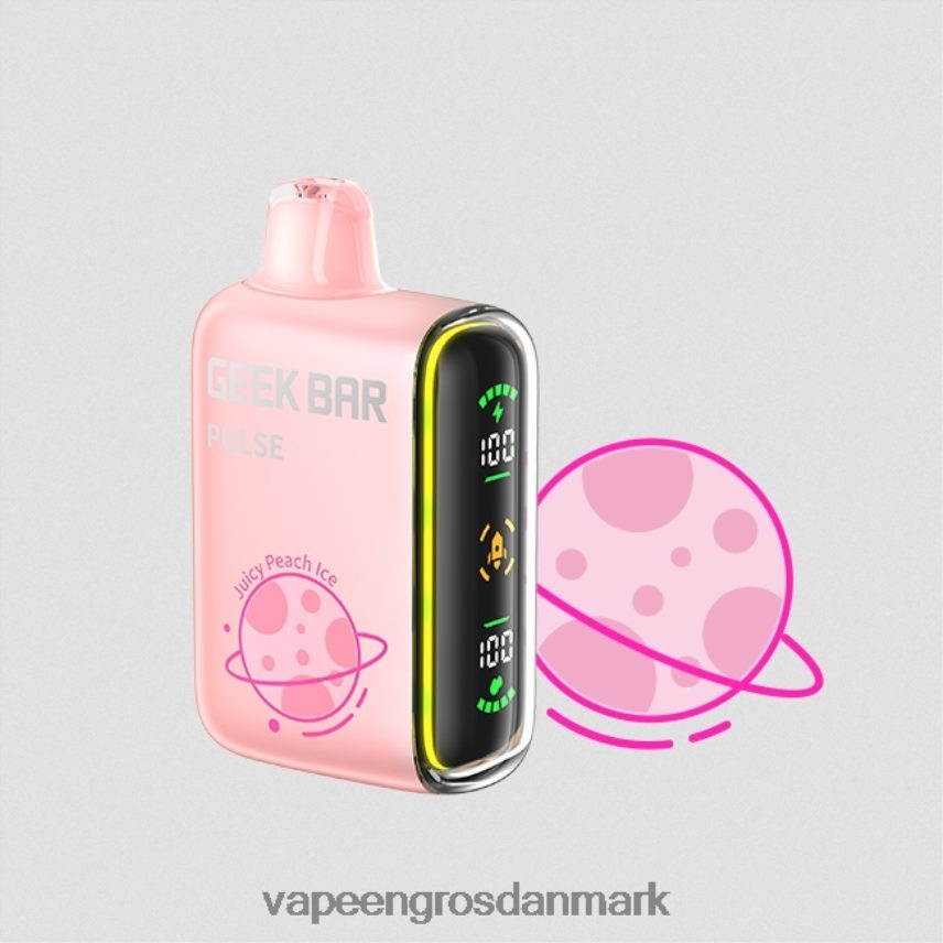 Vape Engros Danmark saftig ferskenis RLD6X82 GEEK BAR Pulse planet edition 7500 pust/15000 pust