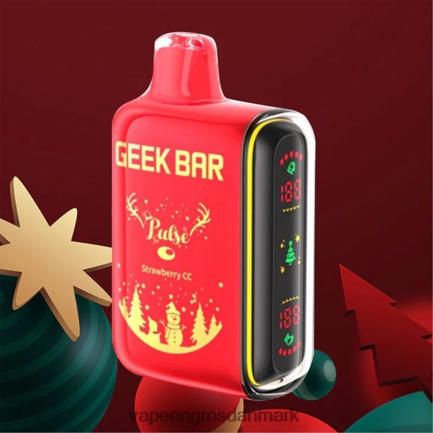 Vape Wholesale Helsingør jordbær cc RLD6X86 GEEK BAR Pulse ferieudgave 7500 pust/15000 pust