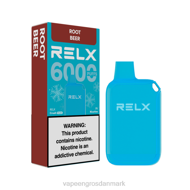 E-Væske Med Frugtsmag Og Nikotin - RELX Crush Pocket 6000 iskolde root beer L4R020