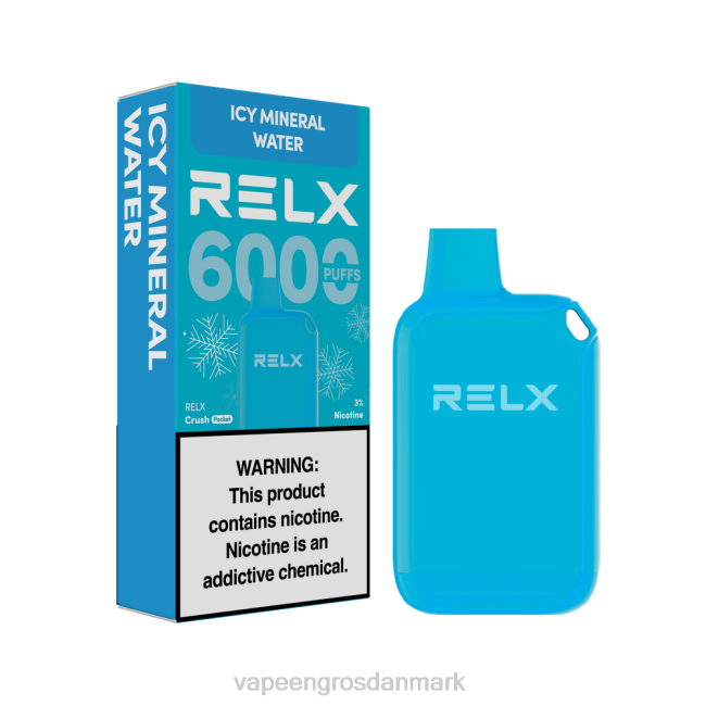 Vape Wholesale København - RELX Crush Pocket 6000 iskolde iskoldt mineralvand L4R023