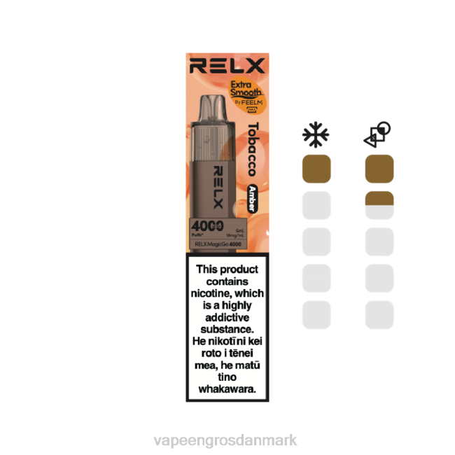 Vape Shops In Denmark - RELX MagicGo 4000 engangs vape tobak (rav) L4R05