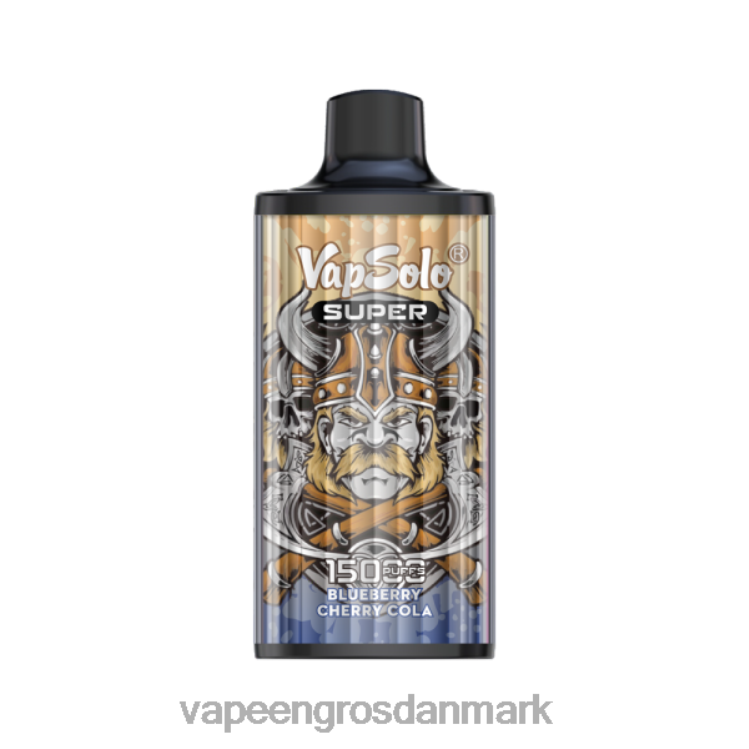 E Væske Aalborg - Vapsolo SUPER engangs vape blåbær kirsebær cola 2NZN8109