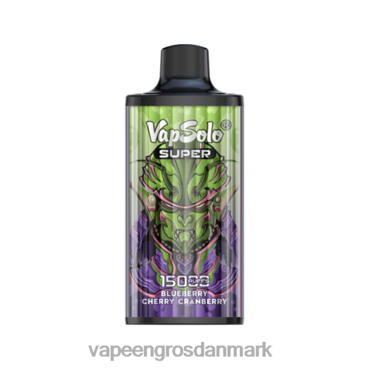 E-Væske Med Frugtsmag Og Nikotin - Vapsolo SUPER engangs vape blåbær kirsebær tranebær 2NZN8110