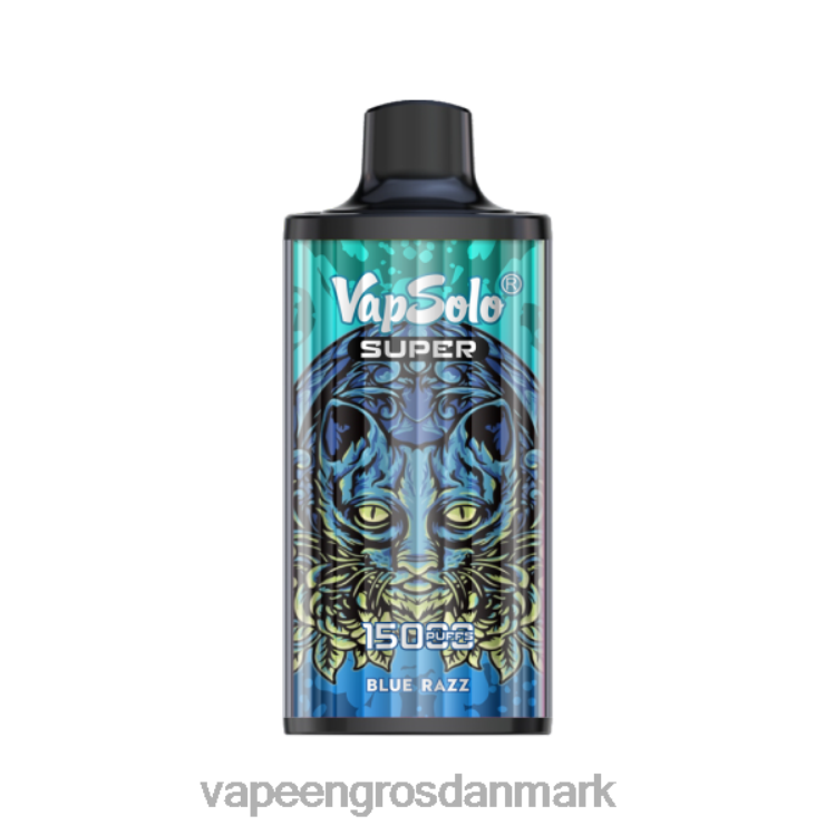 E Væske Med Nikotin - Vapsolo SUPER engangs vape blå razz 2NZN8108
