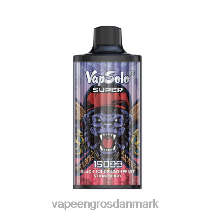 E Væske Med Smag - Vapsolo SUPER engangs vape sort is drangofruit jordbær 2NZN8107