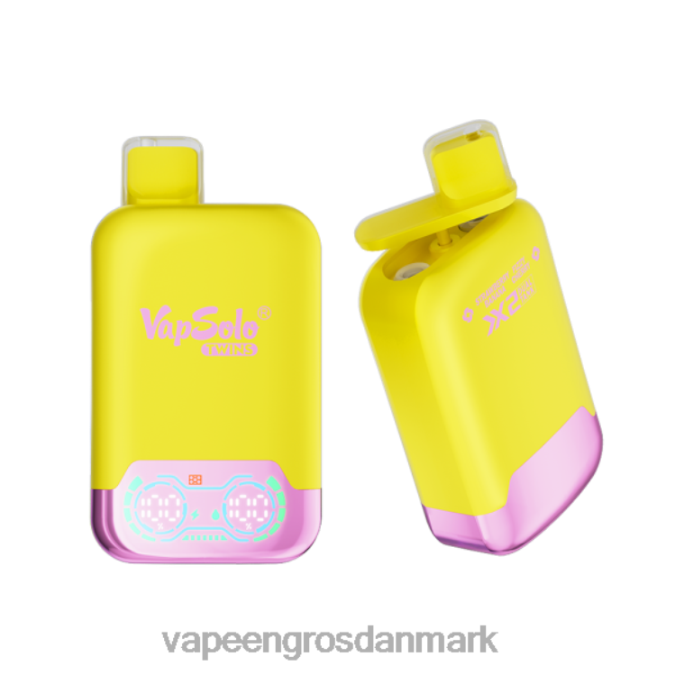 Vape Wholesale Helsingør - Vapsolo TWINS engangs vape jordbærbanan og brusende kirsebær 2NZN8126