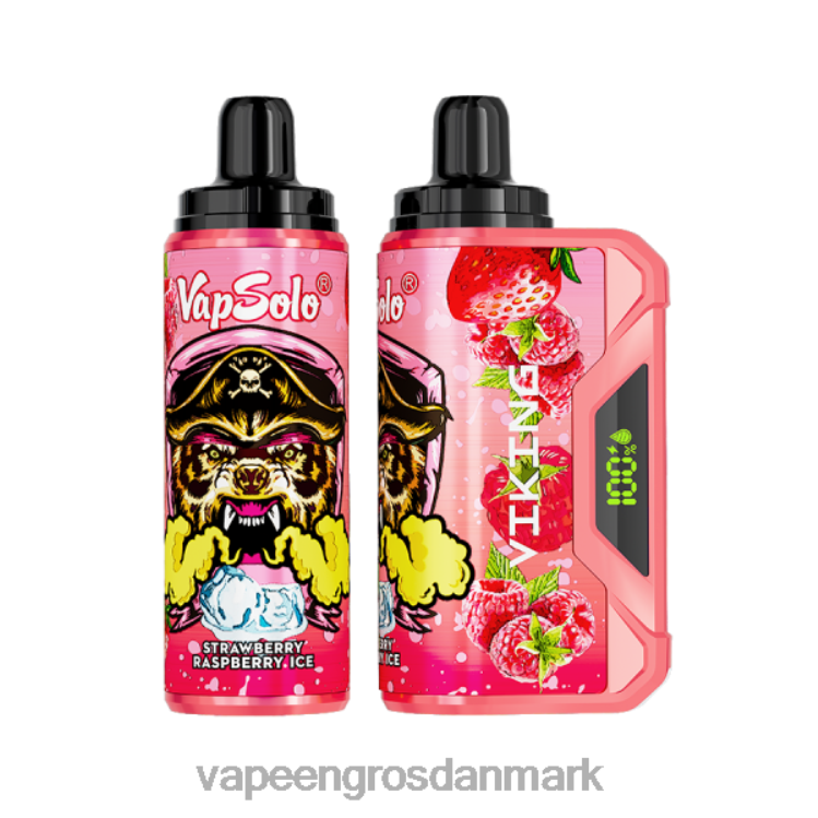 E Væske Aalborg - Vapsolo VIKING engangs vape jordbær hindbær is 2NZN8139