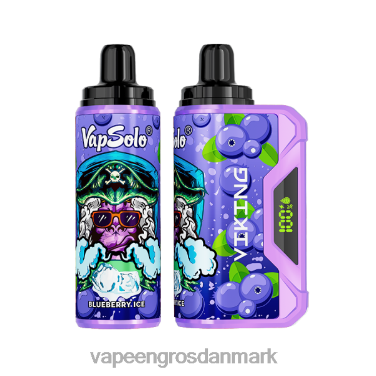 E-Væske Med Frugtsmag Og Nikotin - Vapsolo VIKING engangs vape blåbær 2NZN8130