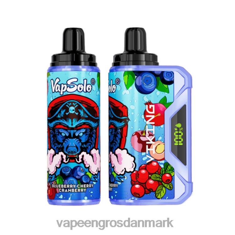 Vape Wholesale Danmark - Vapsolo VIKING engangs vape blåbær kirsebær tranebær 2NZN8131