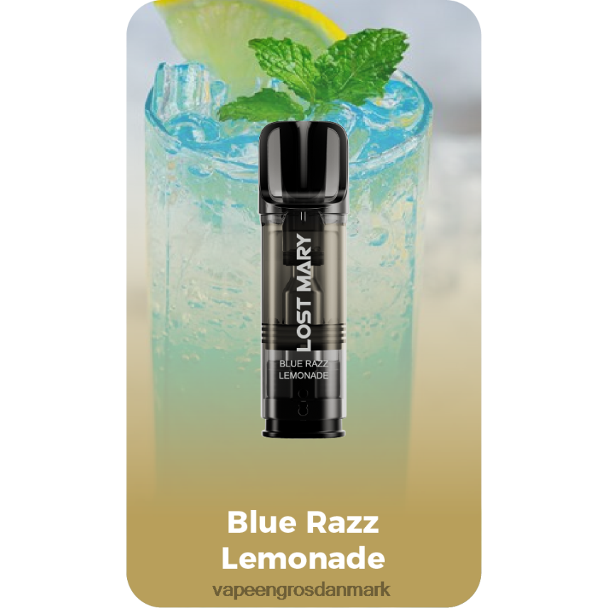 Vape Wholesale Danmark blå razz limonade RLD6X421 LOST MARY Tappo forudfyldte udskiftningspuder