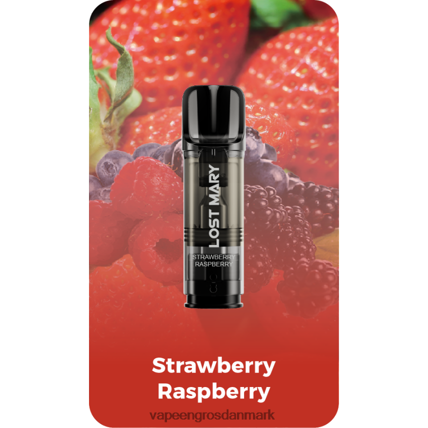 Vape Wholesale Danmark jordbær hindbær RLD6X431 LOST MARY Tappo forudfyldte udskiftningspuder