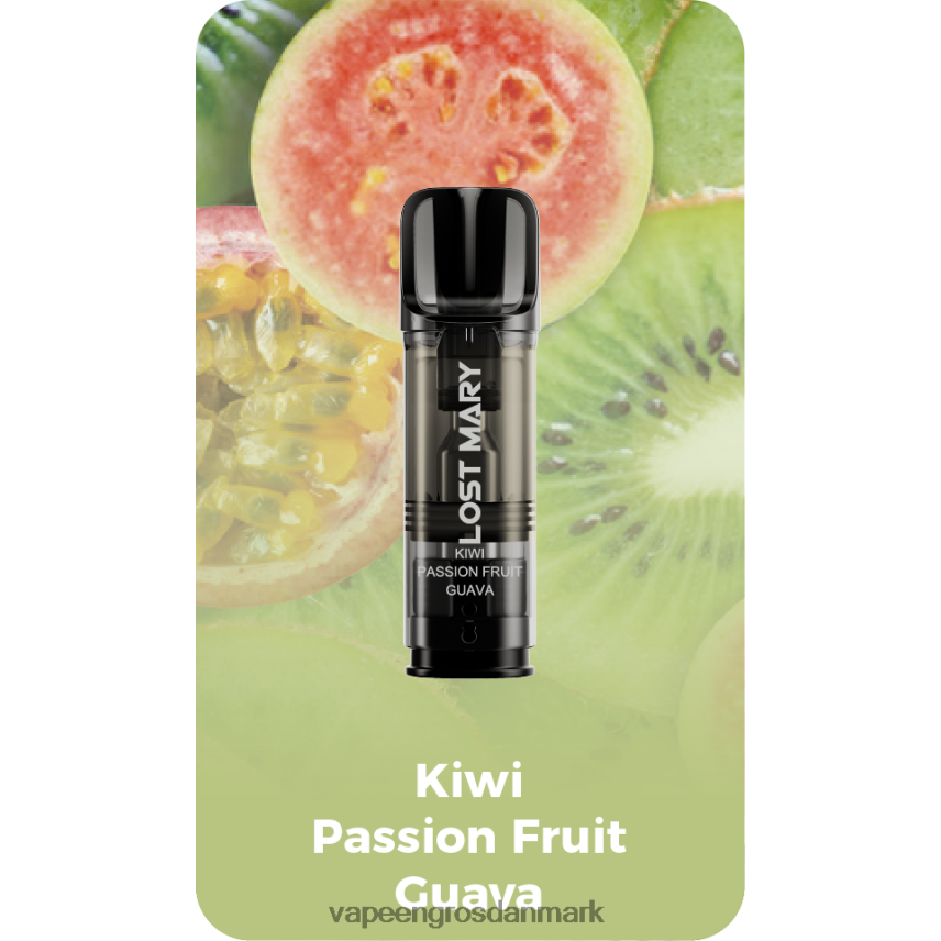 Vape Wholesale In Denmark kiwi passionsfrugt guava RLD6X424 LOST MARY Tappo forudfyldte udskiftningspuder