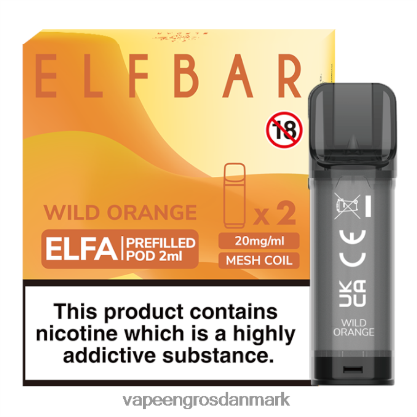 E-Væske Med Frugtsmag Og Nikotin vild appelsin RLD6X340 ELFBAR Elfa færdigfyldt pod - 2ml - 20mg (2 pakke)