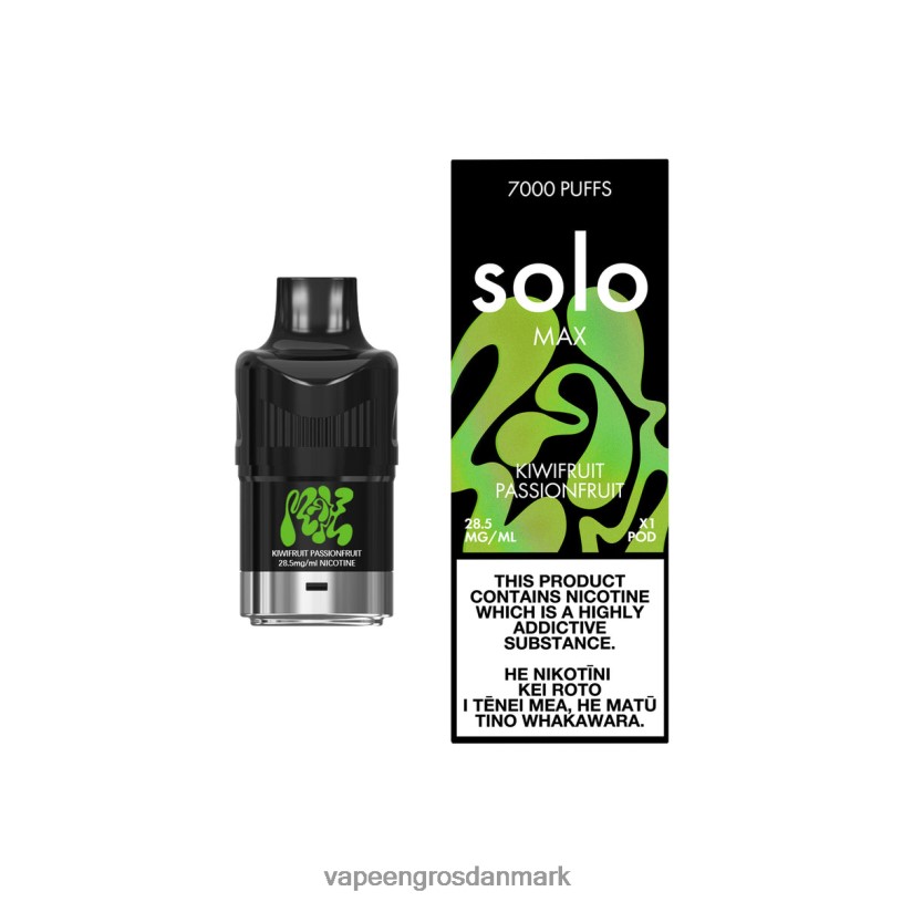 E-Væske Med Frugtsmag Og Nikotin - Solo MAX pod kiwi passionsfrugt LFBTL90
