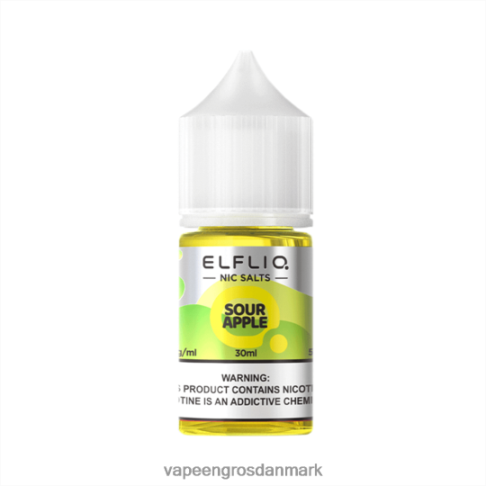 E Væske Med Nikotin - ELFBAR ELFLIQ Nic salt 30 ml Sure Apple 4HP08428